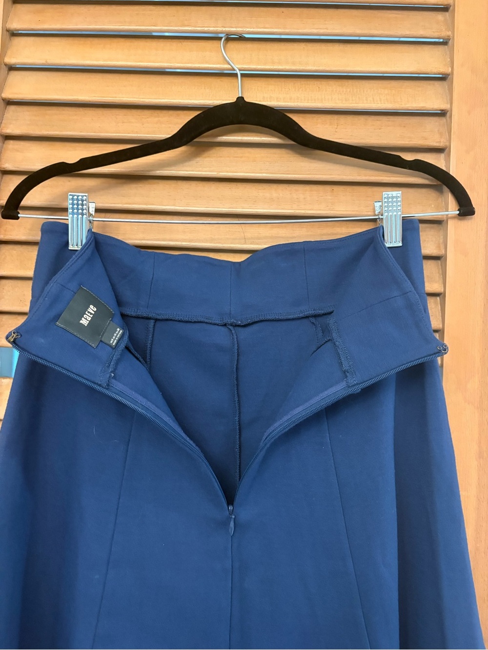 Anthropologie Maeve Midi Skirt Blue Sz 6 - Picture 7 of 11